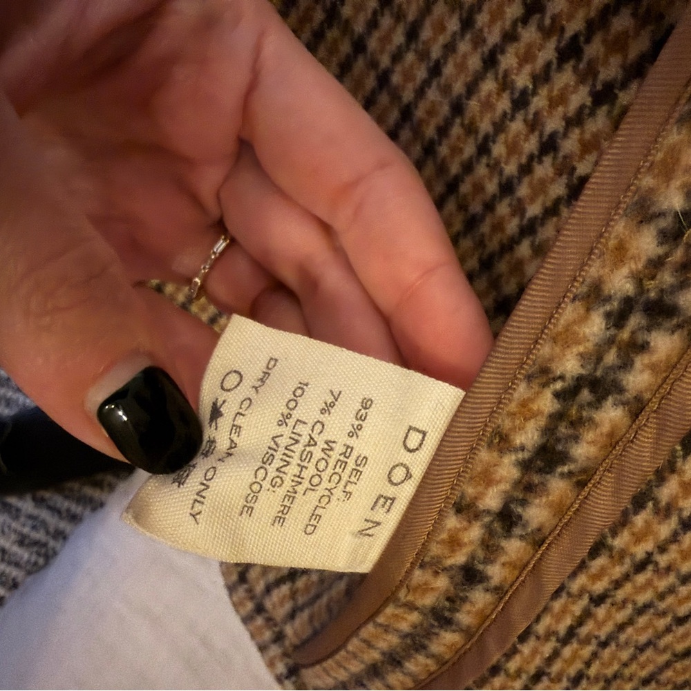 doen carmel heirloom wool/cashmere blend coat - small - Picture 4 of 7